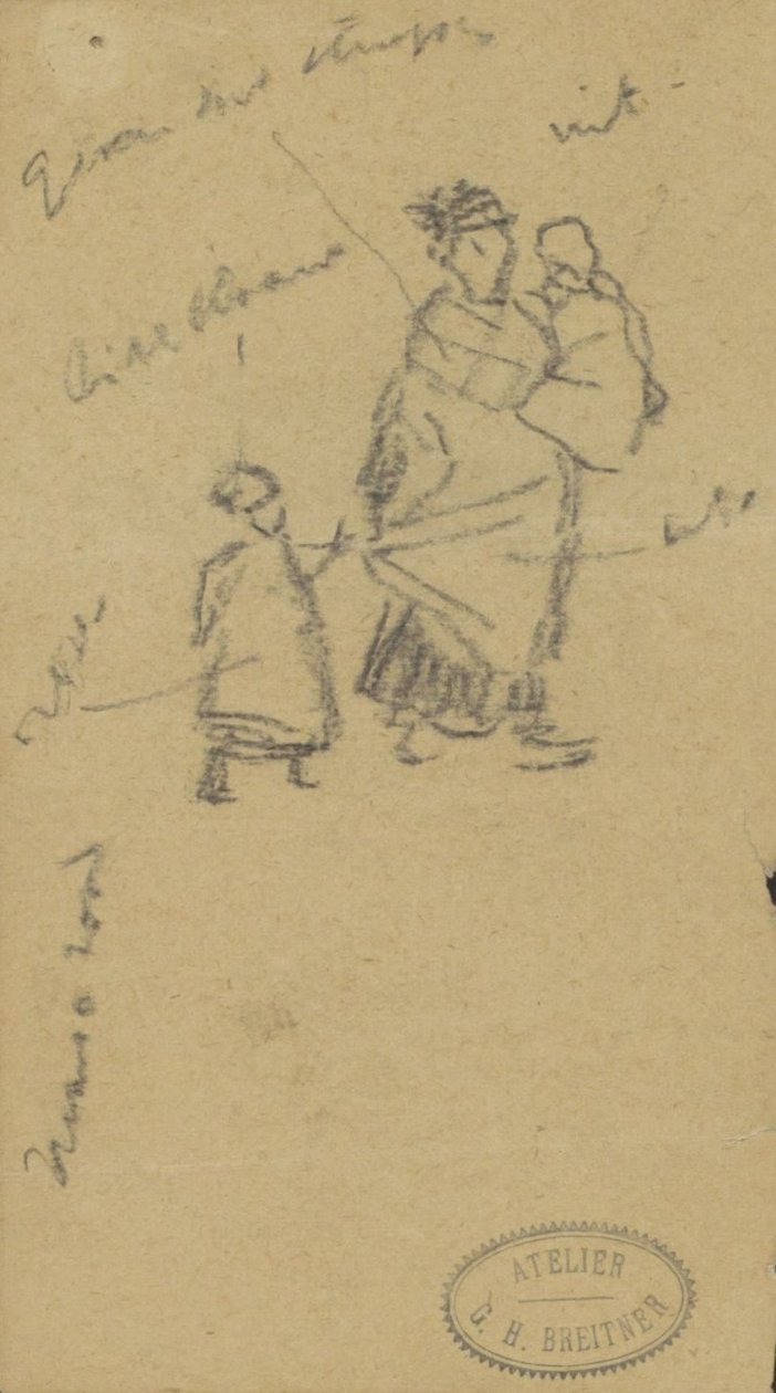 Kobieta z dwójką dzieci autorstwa George Hendrik Breitner
