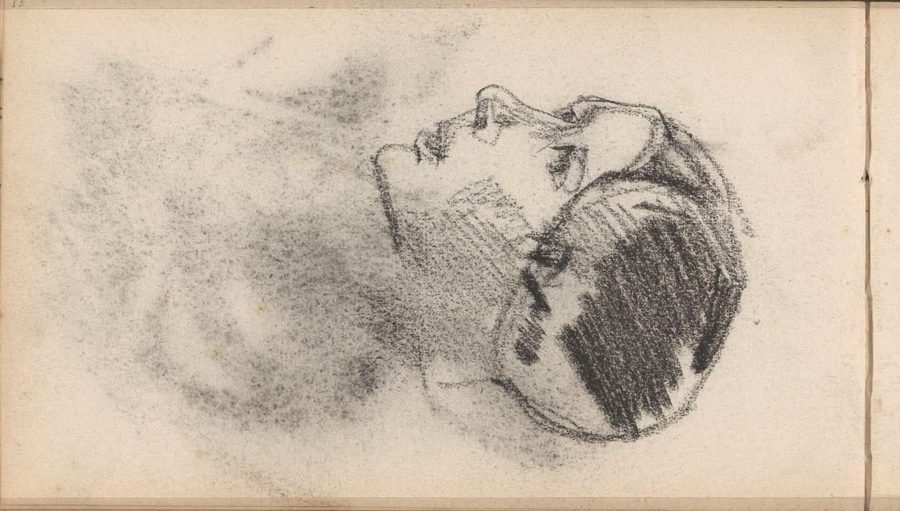 Głowa kobiety w czepku z ozdobami przy uszach autorstwa George Hendrik Breitner