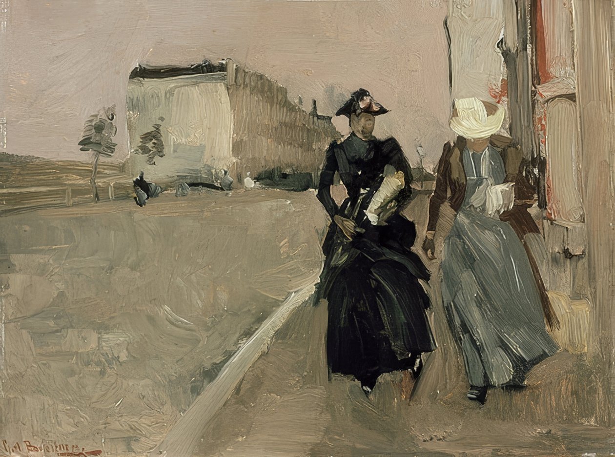 Podmuch wiatru. około 1900 autorstwa George Hendrik Breitner