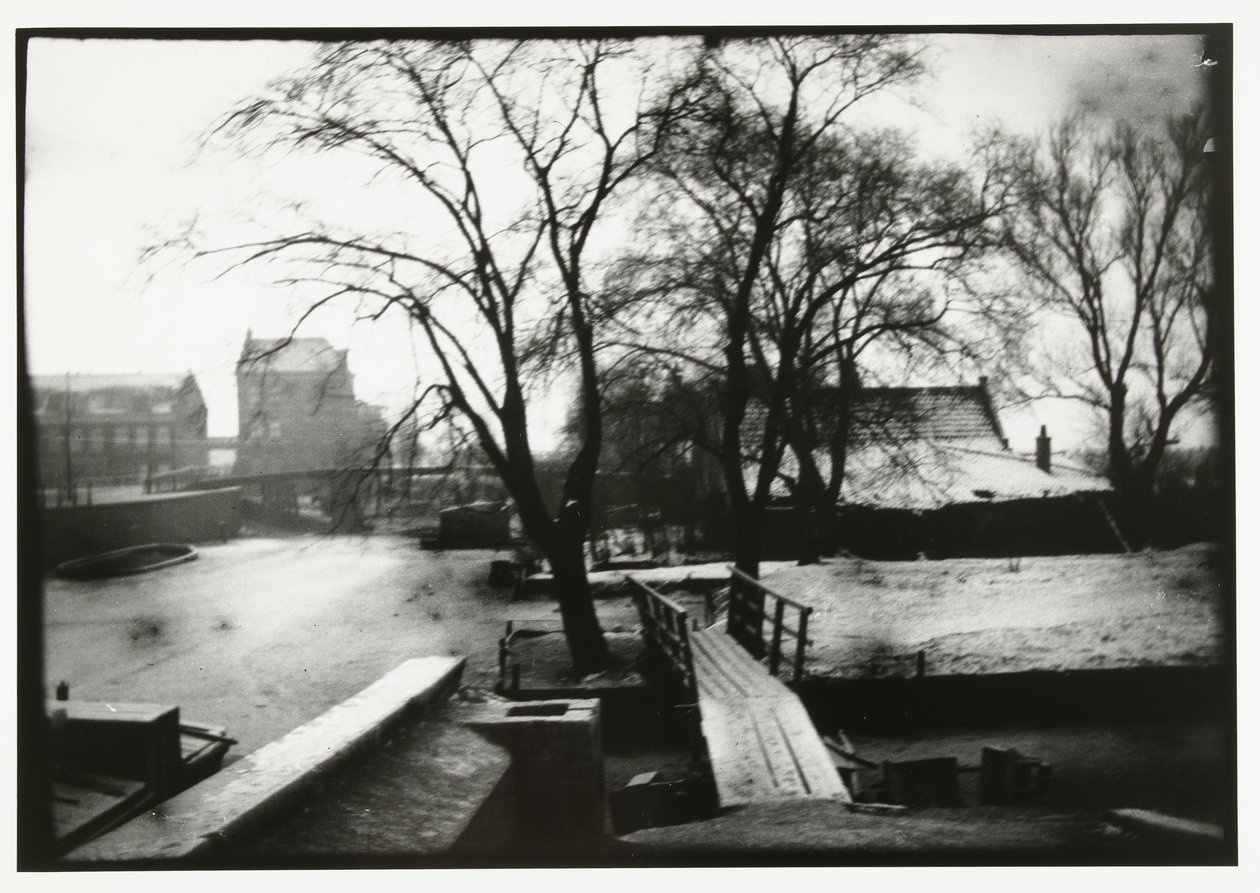 Zimowy widok na Amstel w Amsterdamie autorstwa George Hendrik Breitner