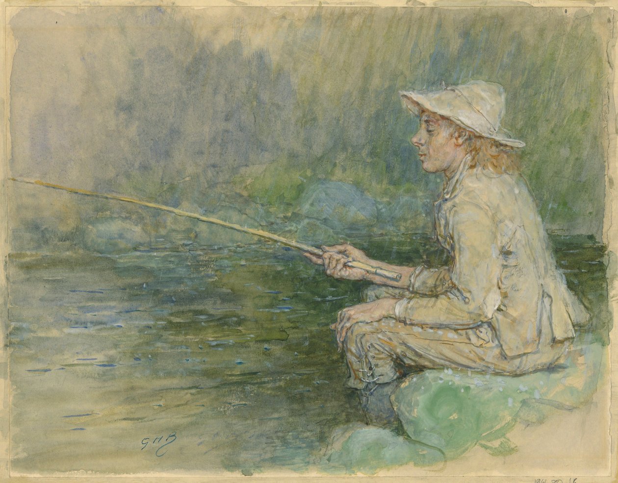 Chłopiec Wędkarski autorstwa George Henry Boughton