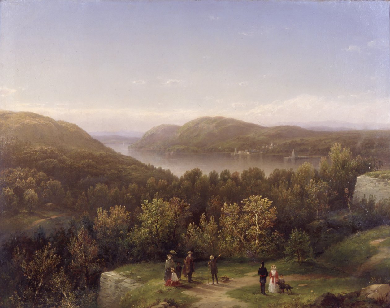 Dolina rzeki Hudson z Fort Putnam, West Point, 1855 autorstwa George Henry Boughton