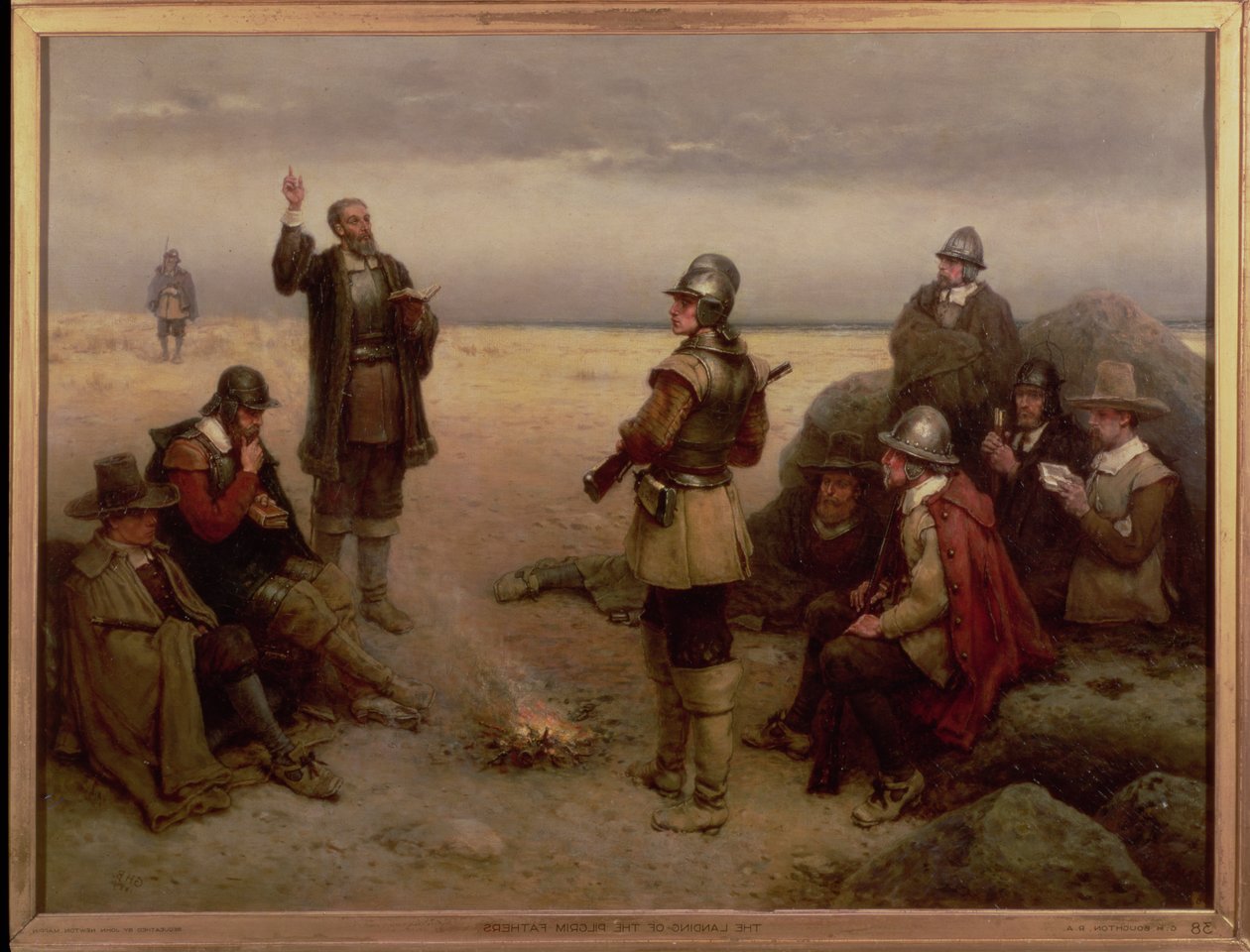 Lądowanie Ojców Pielgrzymów, 1620 autorstwa George Henry Boughton