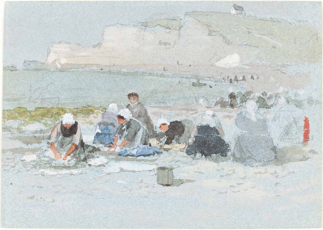 Praczki na plaży w Etretat autorstwa George Henry Boughton