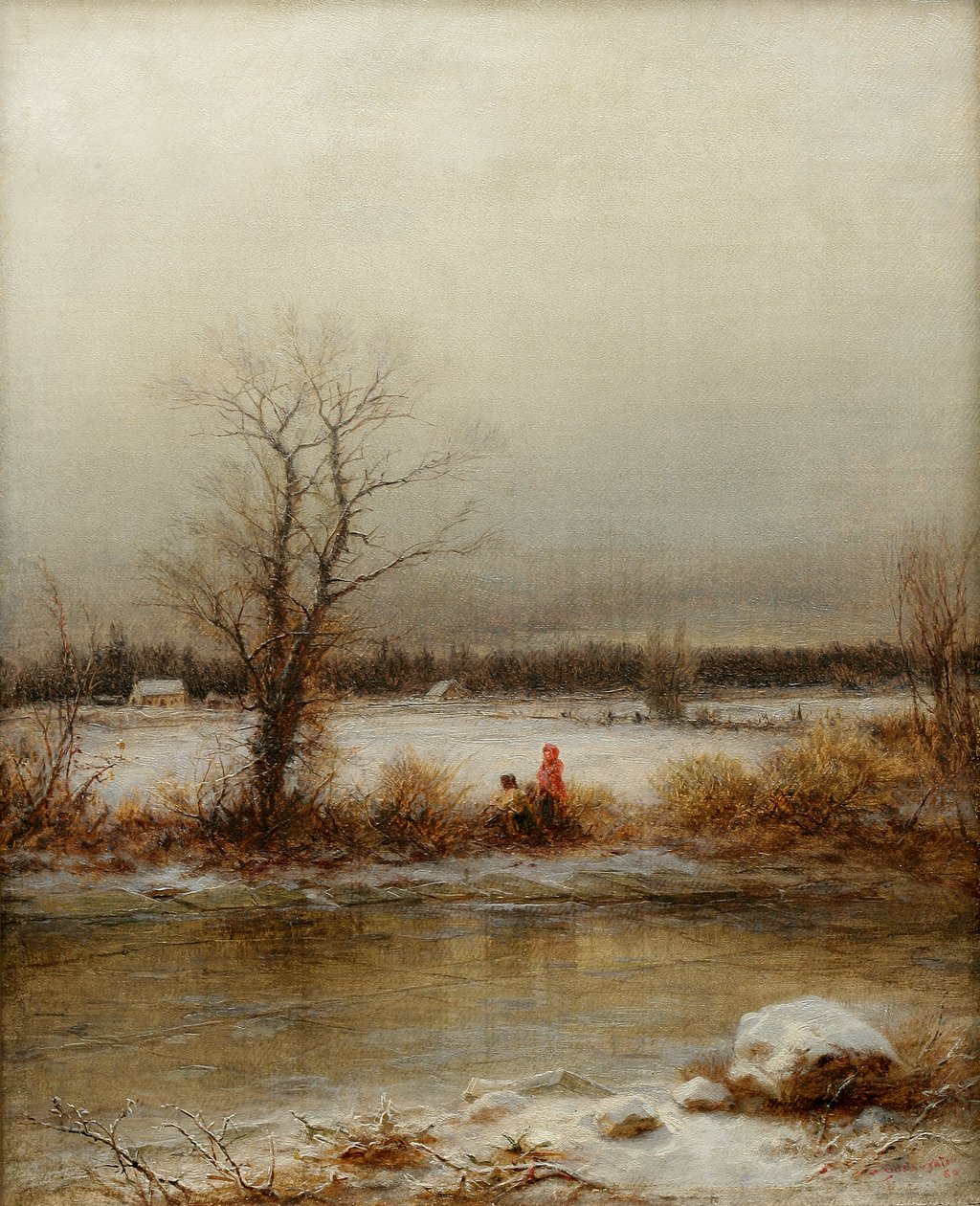 Scena zimowa, 1860 autorstwa George Henry Boughton