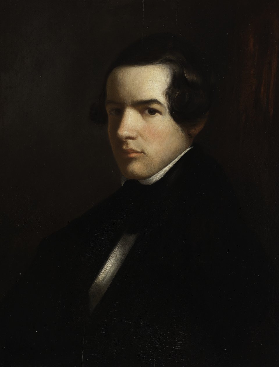 Autoportret jako młodzieniec, 1830-39 (olej na drewnie) autorstwa George Henry Durrie