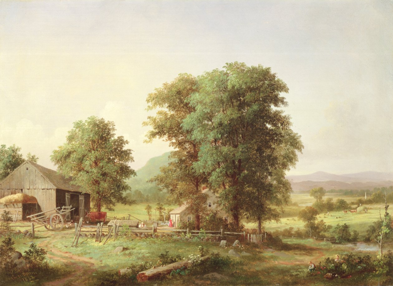 Letni krajobraz, 1862 autorstwa George Henry Durrie