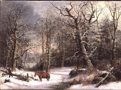 Leśnik w zimie autorstwa George Henry Durrie