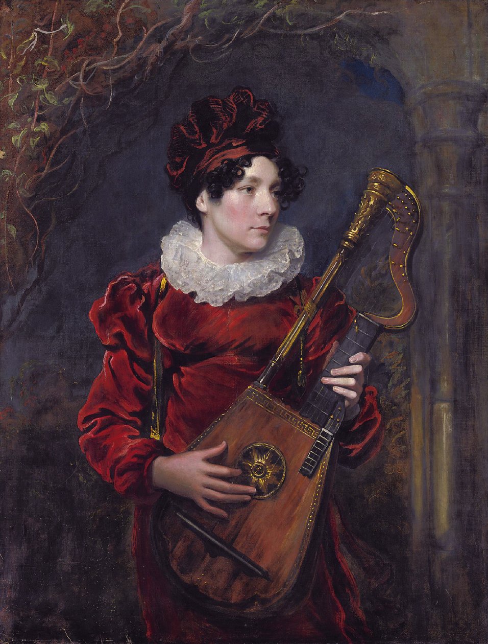 Portret Kitty Stephens, późniejszej hrabiny Essex (1794 - 1882) autorstwa George Henry Harlow