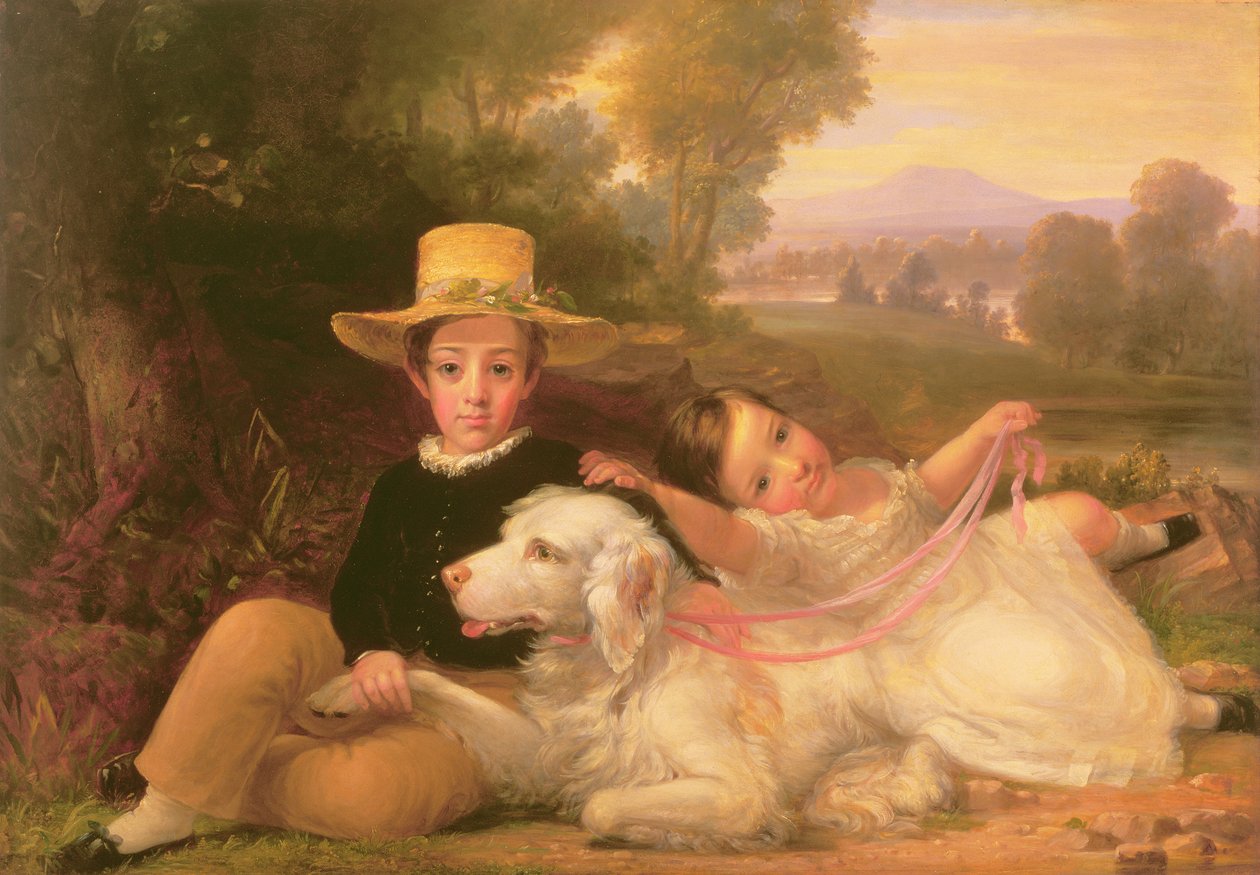 Portret dwojga dzieci autorstwa George Henry Harlow