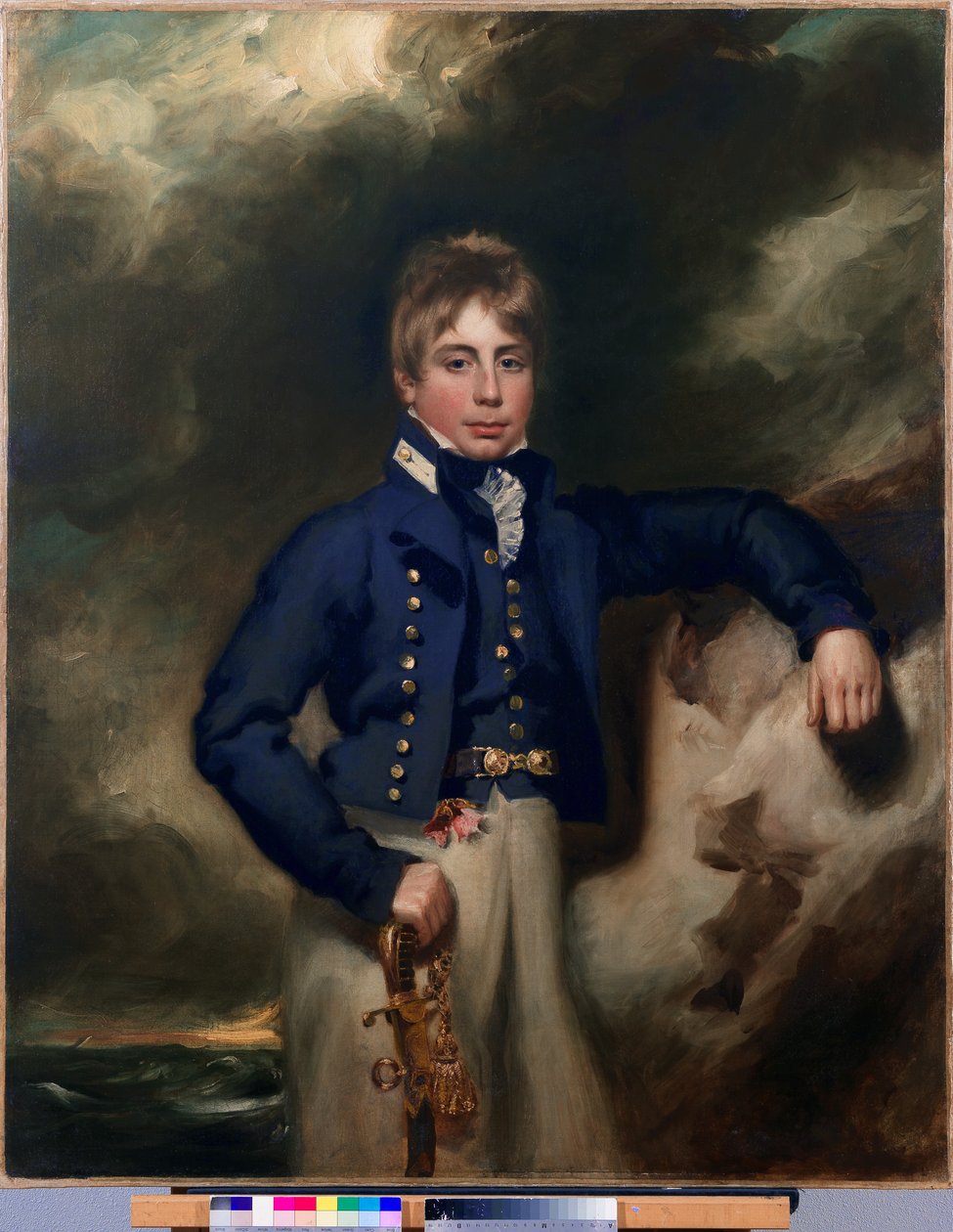Portret Johna Windhama Dallinga RN o długości 3/4, jako kadeta autorstwa George Henry Harlow