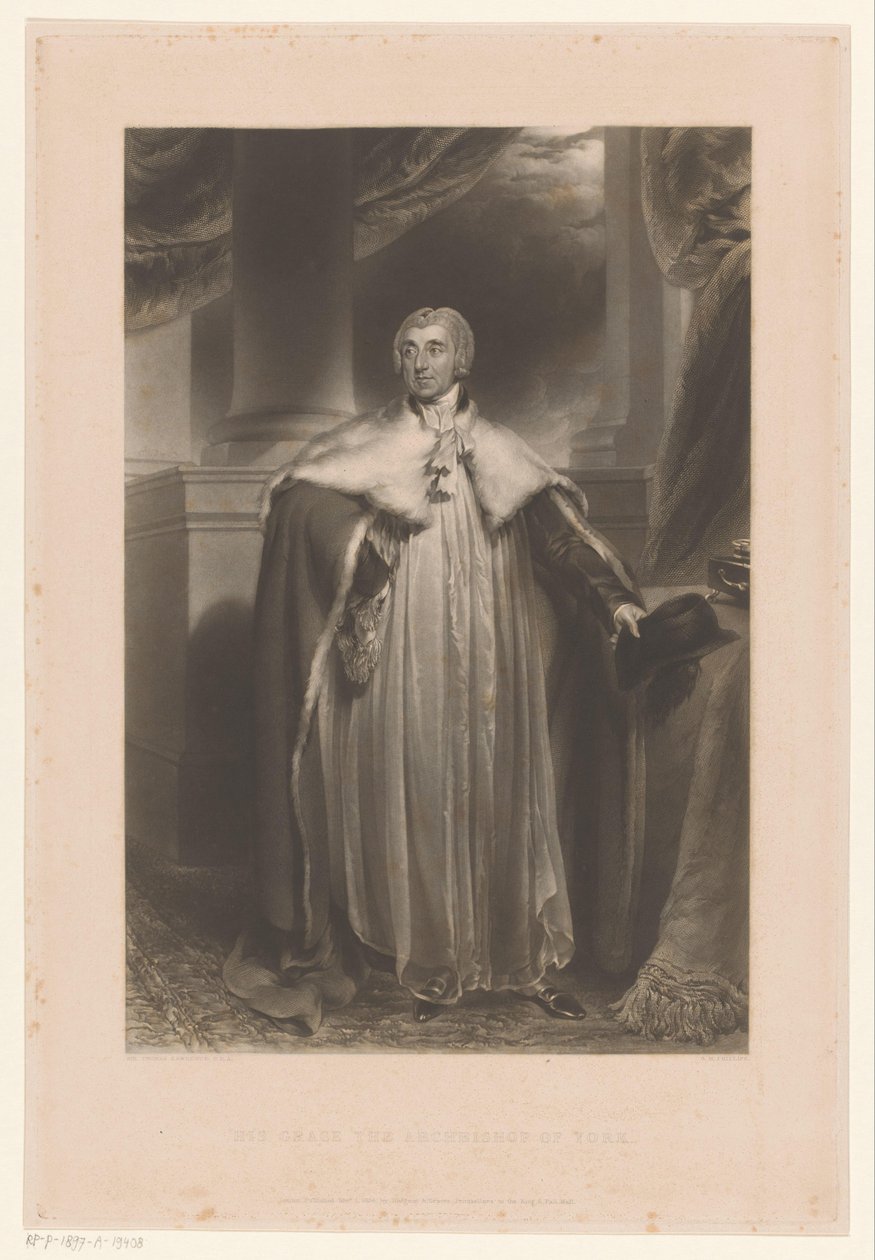Portret van Edwarda Venablesa-Vernona-Harcourta Jego Łaska Arcybiskup Yorku (tytuł na obiekcie) autorstwa George Henry Phillips