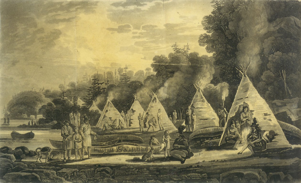 Obozowisko Indian Domicylowanych, 1807 autorstwa George Heriot