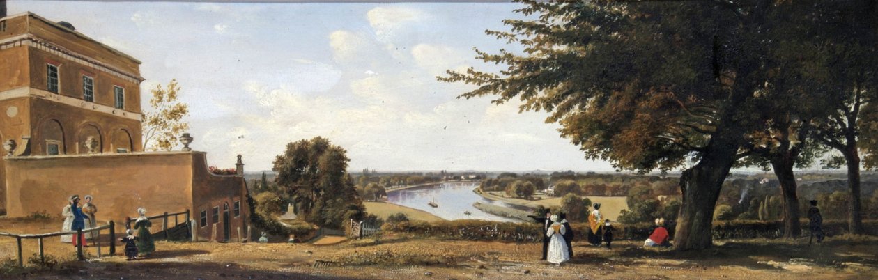 Widok z Richmond Hill z Wickiem po lewej, 1837 autorstwa George Hilditch