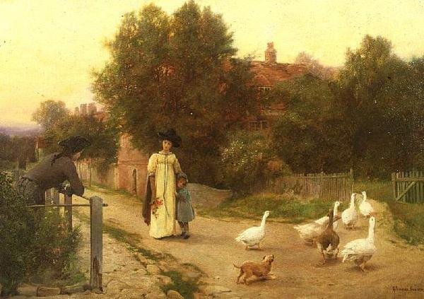 Zaokrąglanie gęsi autorstwa George Hillyard Swinstead