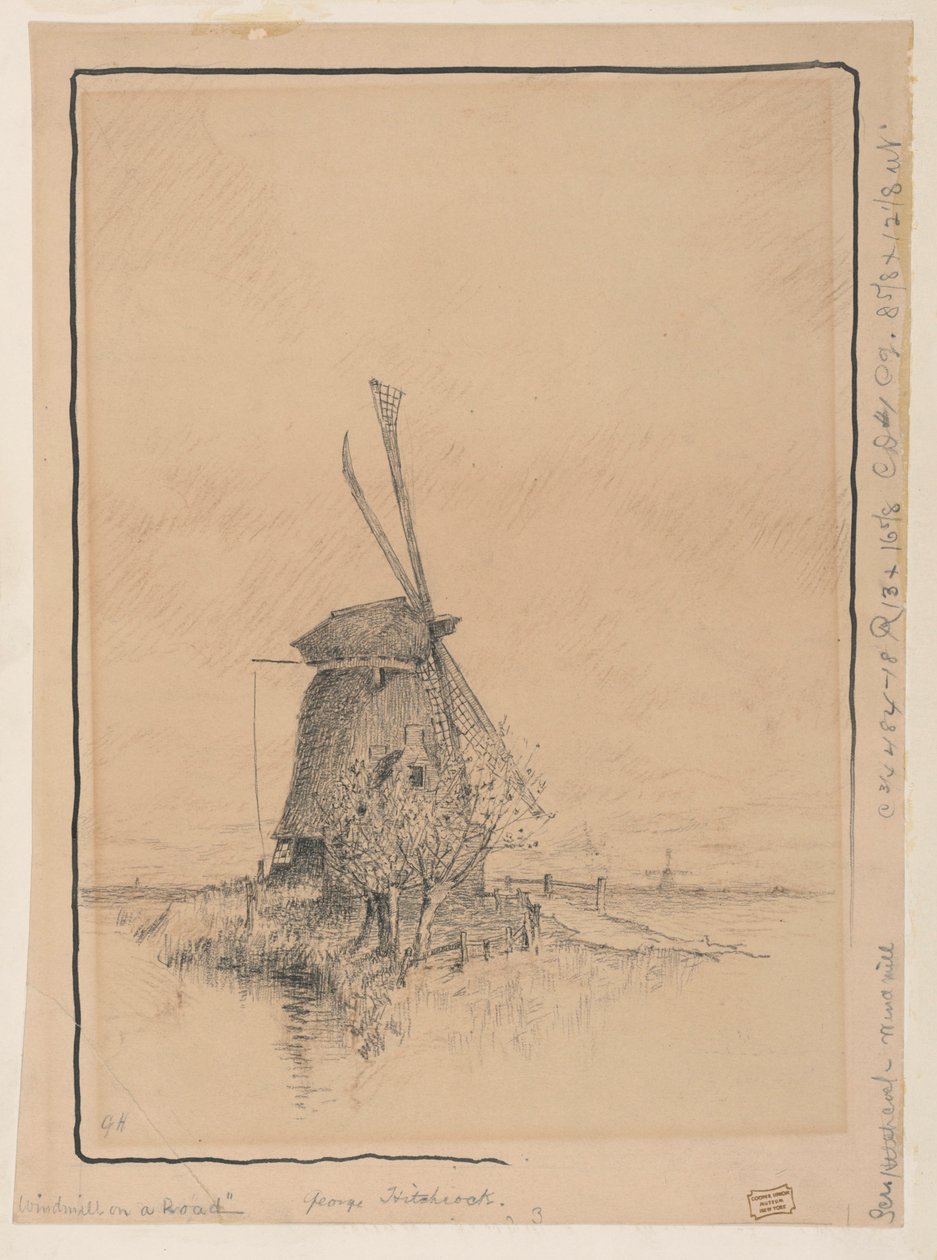 Wiatrak na drodze autorstwa George Hitchcock