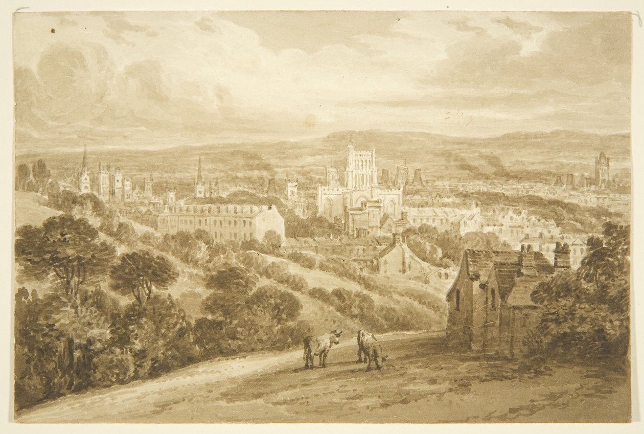 Bristol z Clifton Wood (ołówek i akwarela na papierze) autorstwa George Holmes