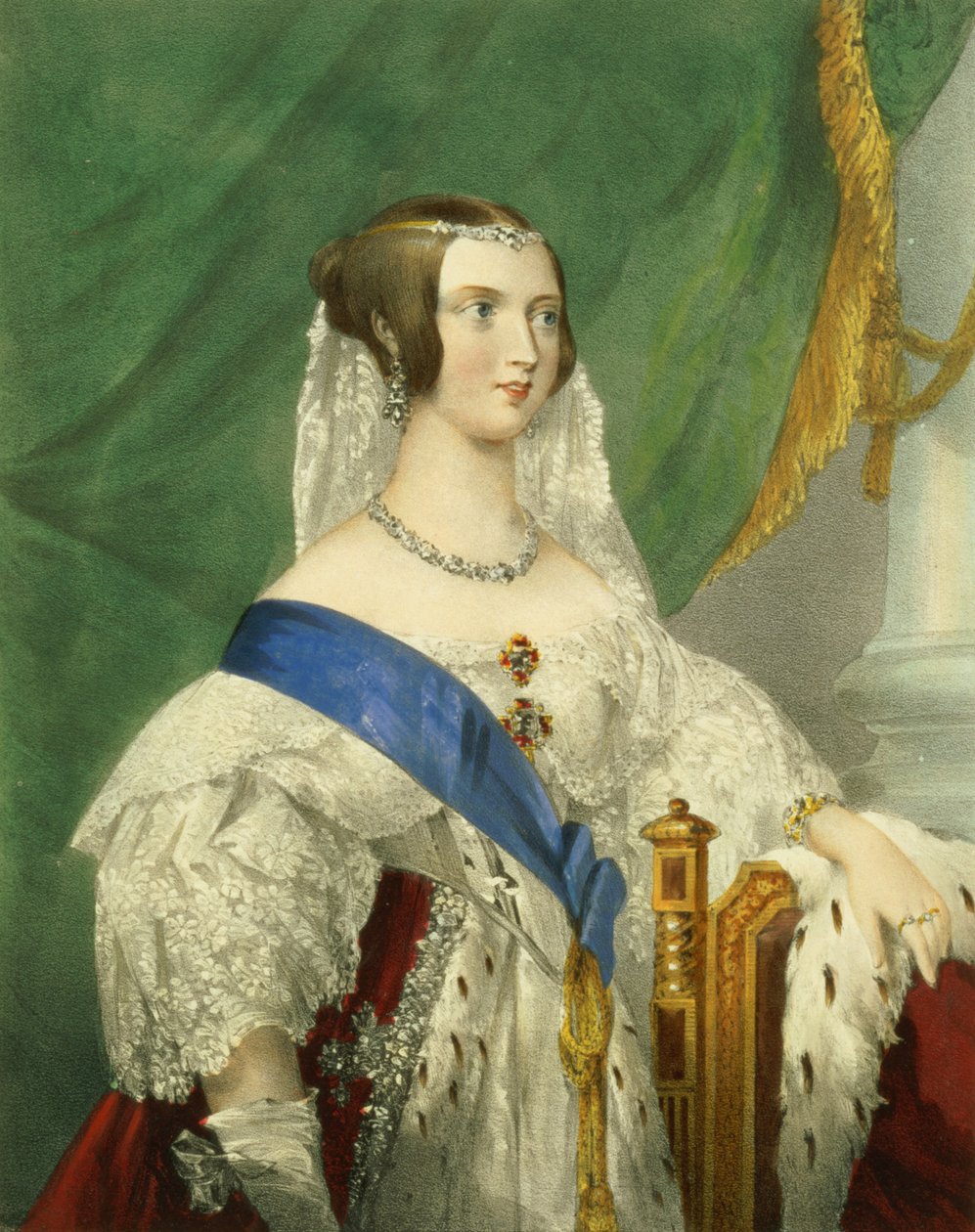 Jej Najwspanialsza Wysokość, Królowa Wiktoria (1819-1901) grawerowana przez Jamesa Henry