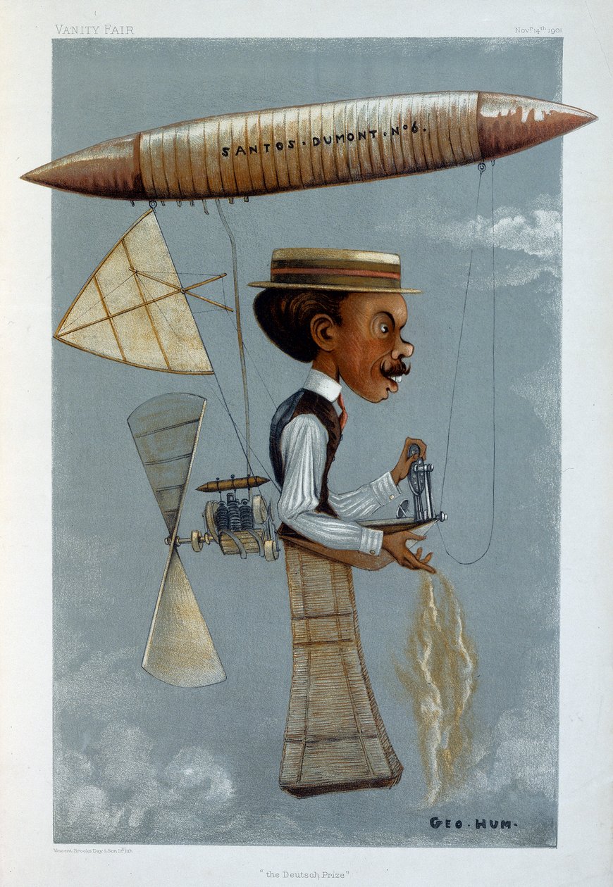 Alberto Santos-Dumont i jego sterowiec, 1901 autorstwa George Hum
