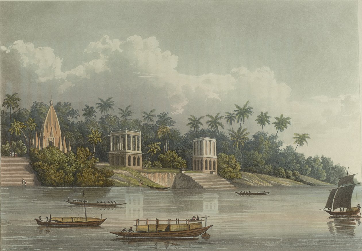 Pagody hinduskie poniżej Barrackpore nad Gangesem autorstwa George Hunt