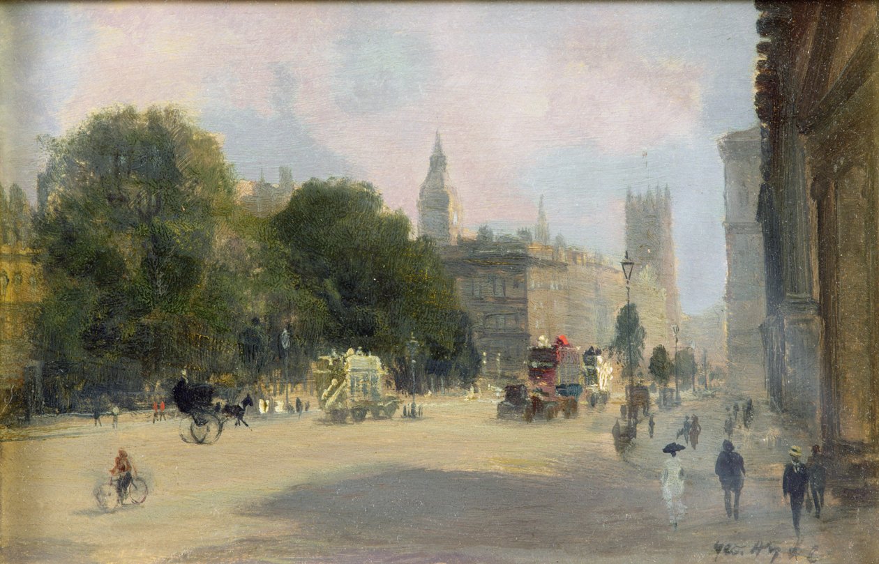 Wczesne popołudnie, Whitehall, Londyn autorstwa George Hyde Pownall