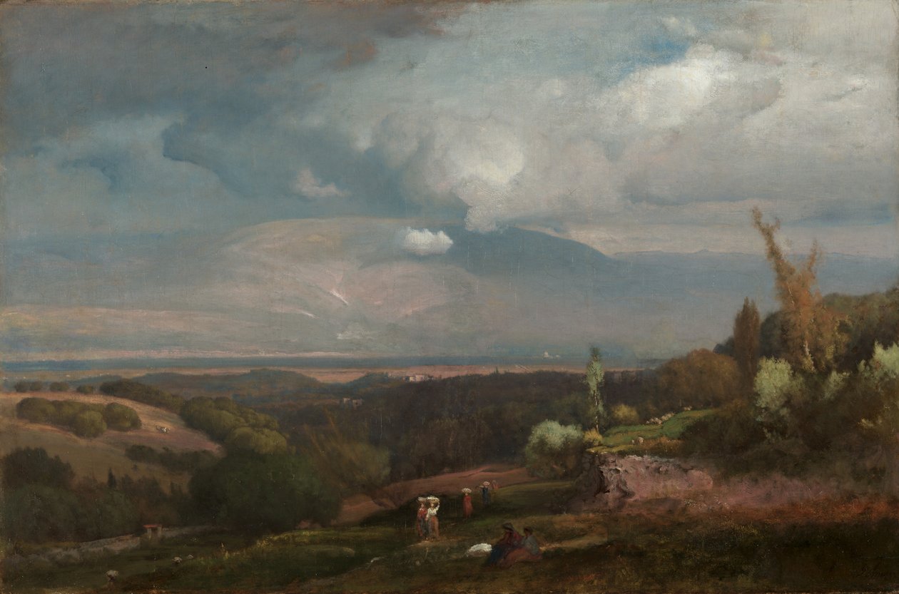 Zbliża się burza ze Wzgórz Albańskich, 1871. autorstwa George Inness