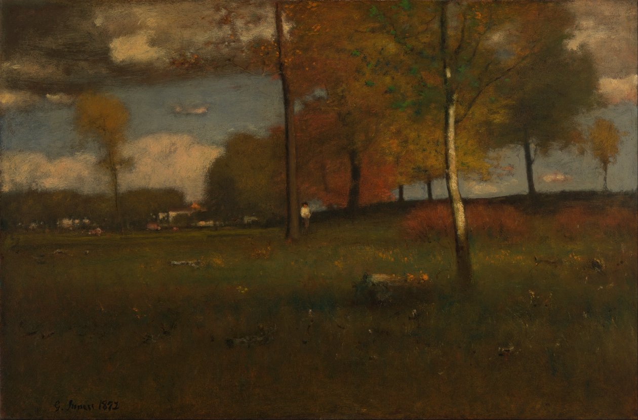 W pobliżu wioski, październik autorstwa George Inness