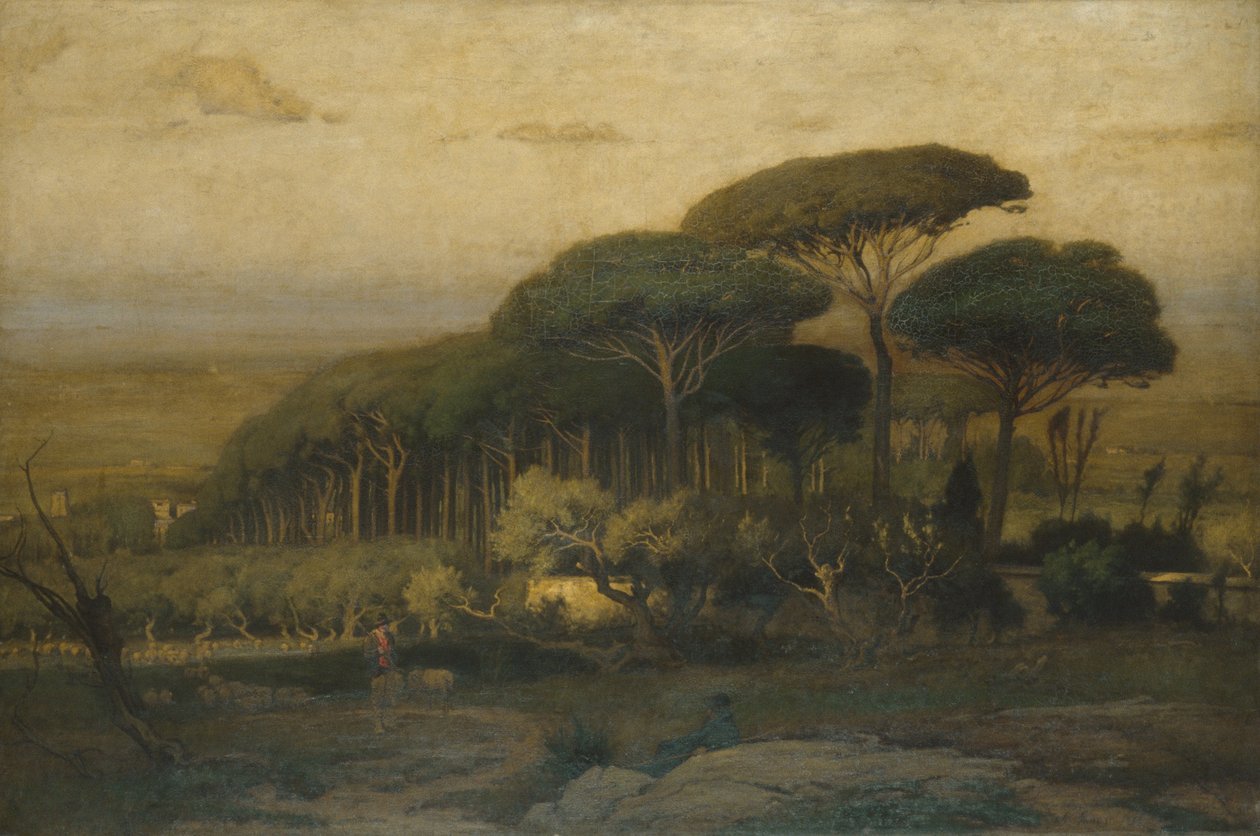 Pine Grove przy willi Barberini autorstwa George Inness