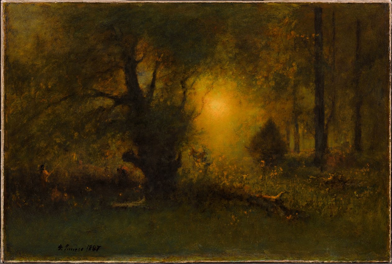 Wschód słońca w lesie autorstwa George Inness
