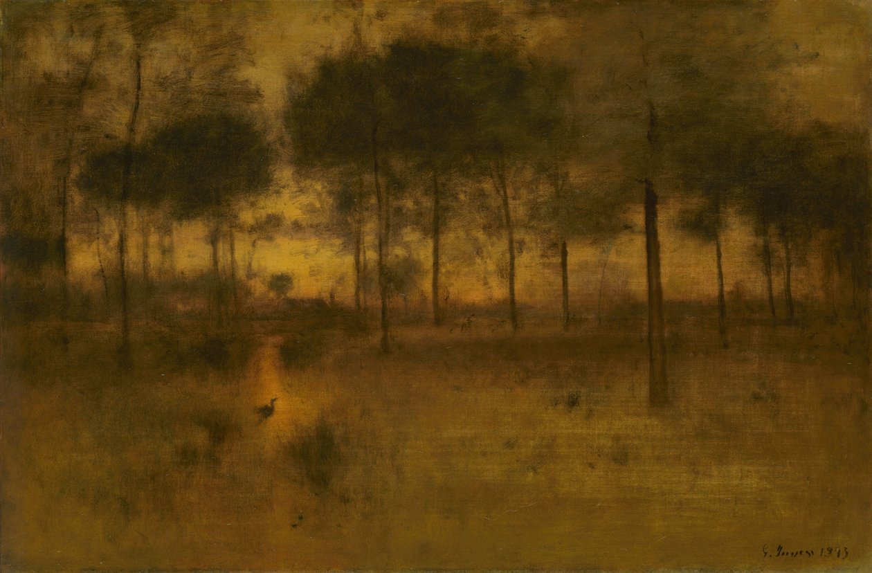 Dom czapli autorstwa George Inness