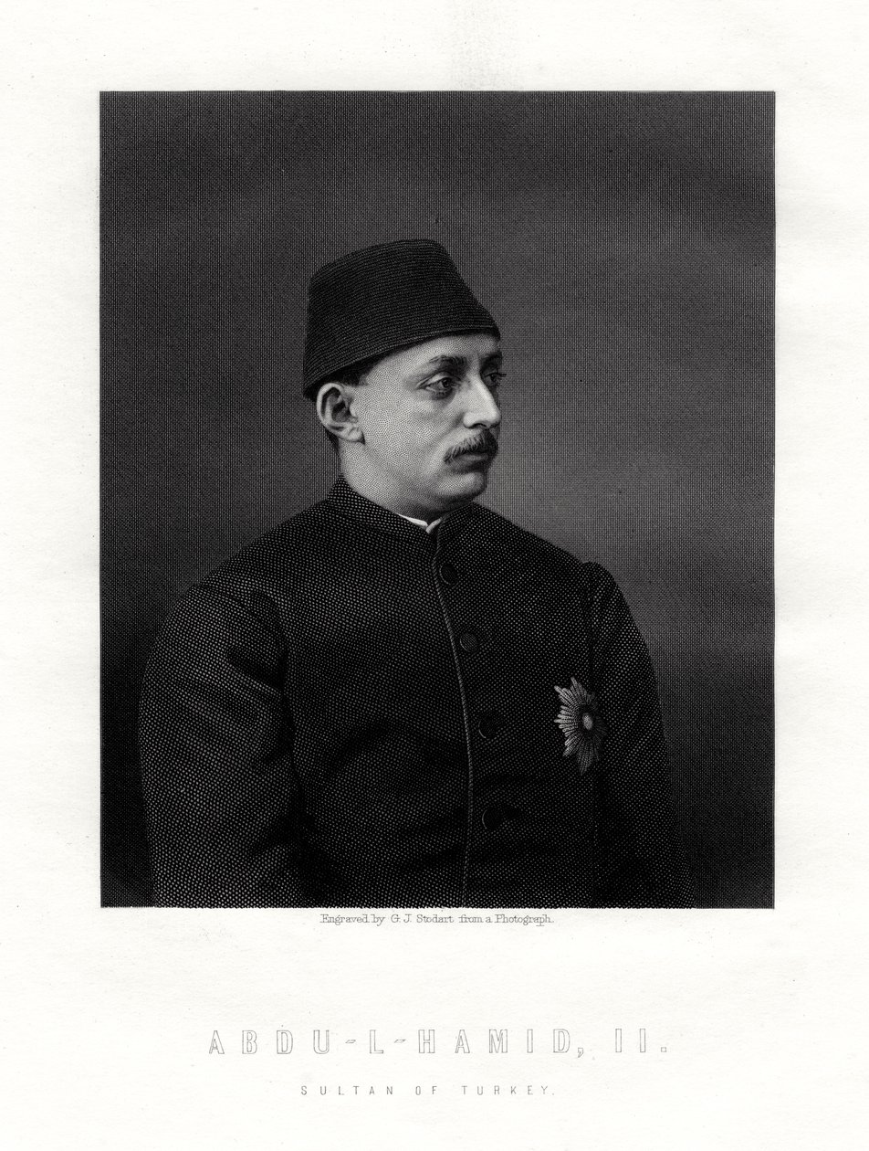 Abd-ul-Hamid II, ostatni sułtan Imperium Osmańskiego, XIX wiek. autorstwa George J. Stodart