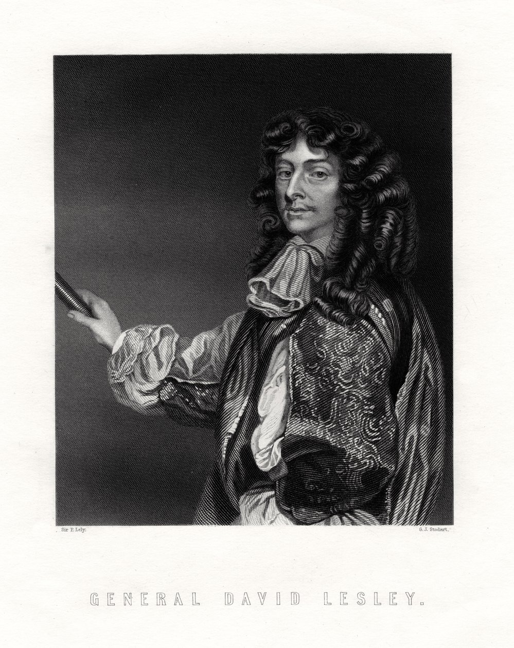 David Leslie, Lord Newark, oficer kawalerii i generał w angielskiej wojnie domowej, XIX wiek autorstwa George J. Stodart