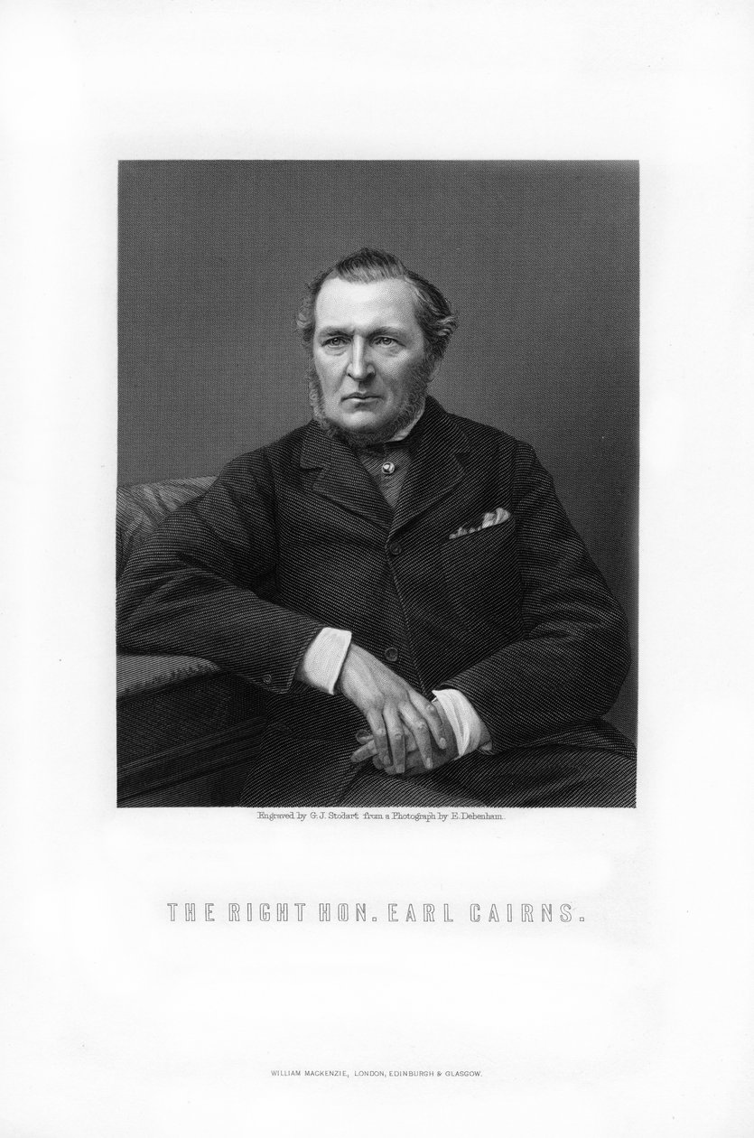 Hugh McCalmont Cairns, 1. hrabia Cairns, brytyjski mąż stanu, 1881. autorstwa George J. Stodart