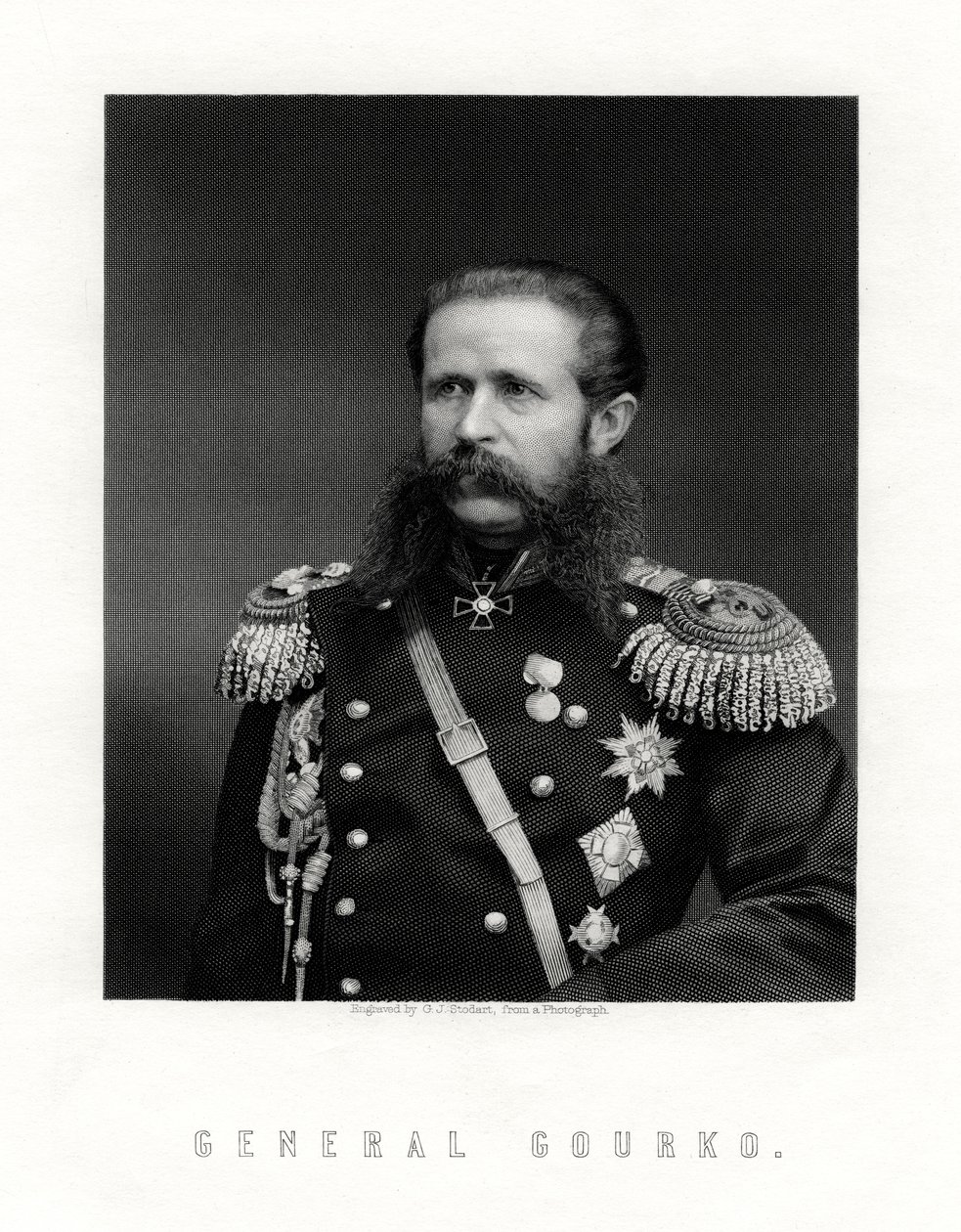 Iosif Vladimirovich Gurko, rosyjski feldmarszałek, XIX w. autorstwa George J. Stodart