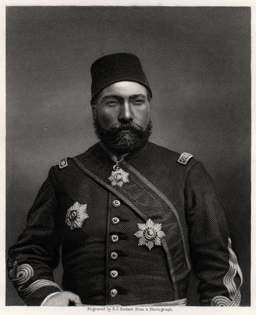 Osman Nuri Pasza, feldmarszałek Imperium Osmańskiego, XIX w. autorstwa George J. Stodart
