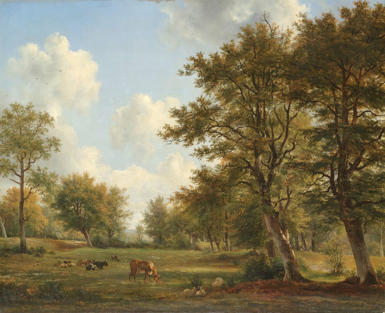 Krajobraz w pobliżu Hilversum autorstwa George Jacobus Johannes van Os