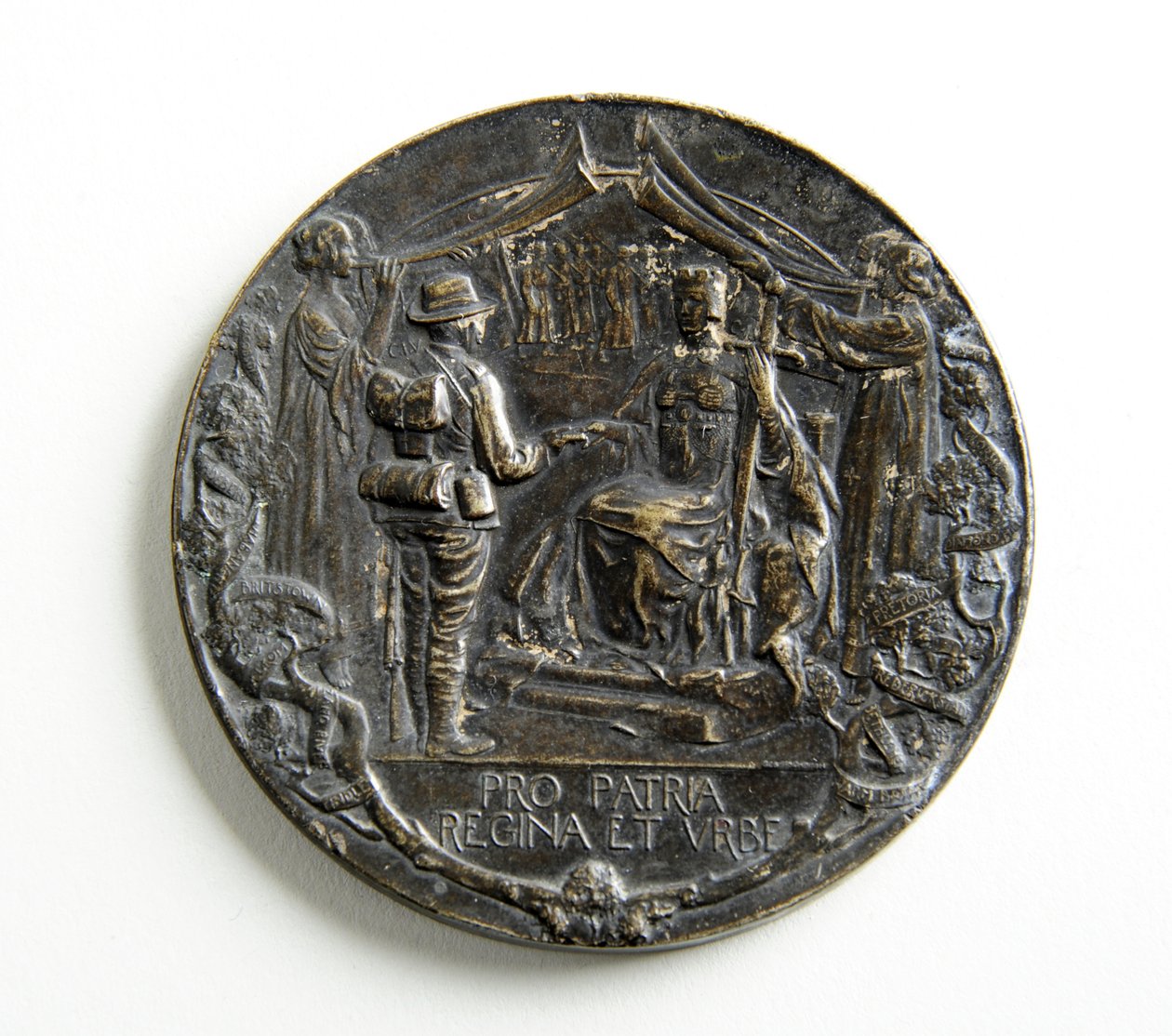 Medal upamiętniający powrót Cesarskich Ochotników Miasta z wojny burskiej autorstwa George James Frampton