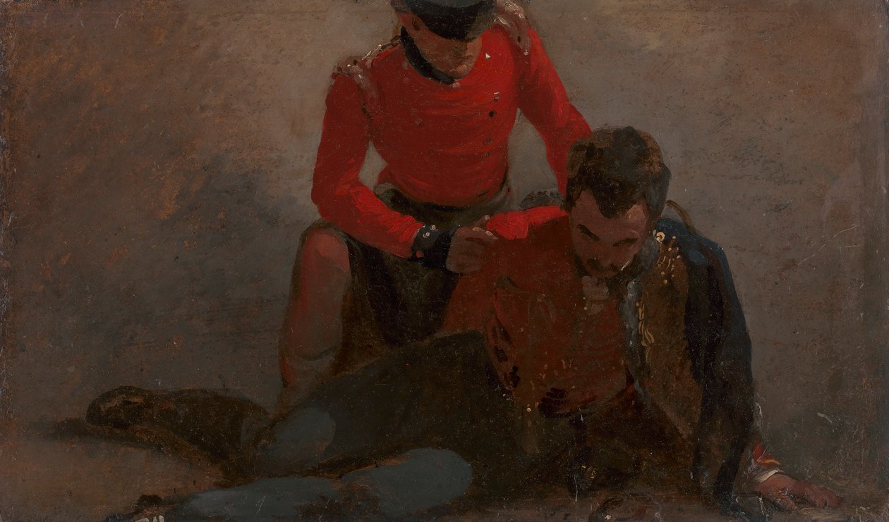 42. góral towarzyszący generałowi 7. Hussars, prawdopodobnie Henry William Bayly, pierwszy hrabia Uxbridge, później pierwszy markiz Anglesey: studium do „Bitwy pod Waterloo” autorstwa George Jones