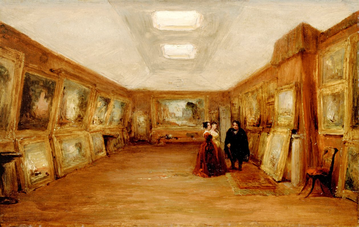 Wnętrze Galerii Turnera: Artysta pokazujący swoje prace, po 1851 autorstwa George Jones