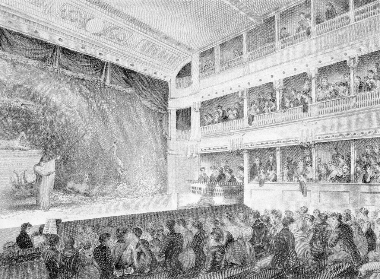 Wnętrze Little Theatre, Haymarket w Londynie, 1815 autorstwa George Jones