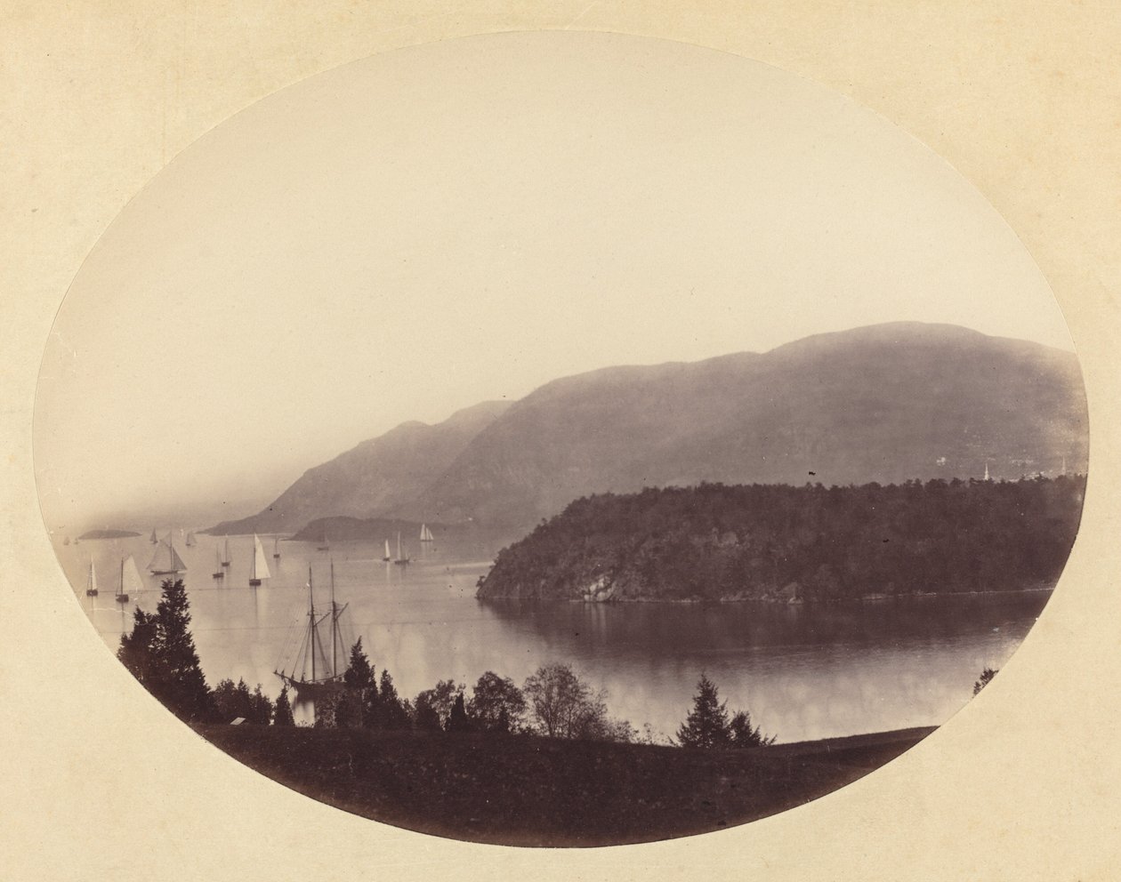 Z Trophy Point, West Point, rzeki Hudson autorstwa George Kendall Warren