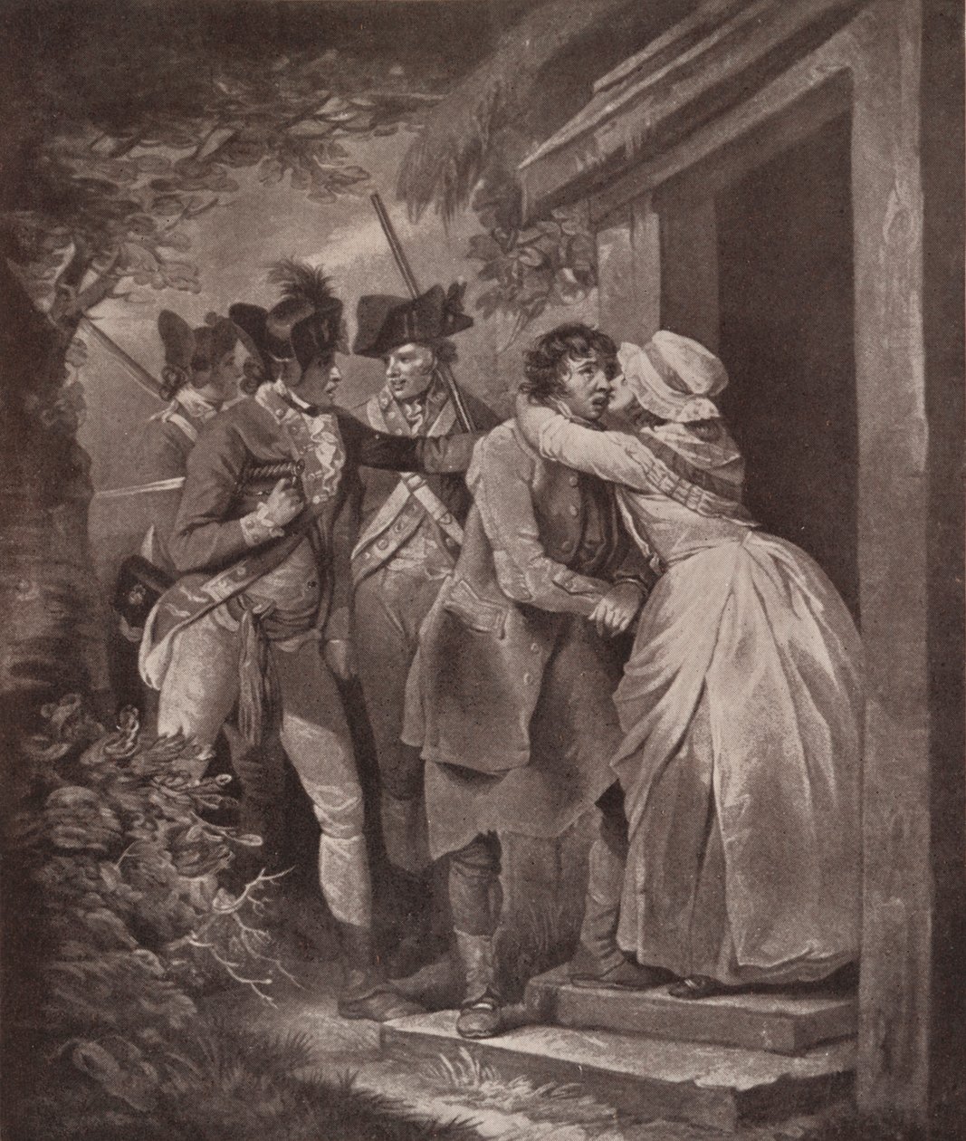 „Dezerter żegnający się z żoną”, 1791 1909 autorstwa George Keating