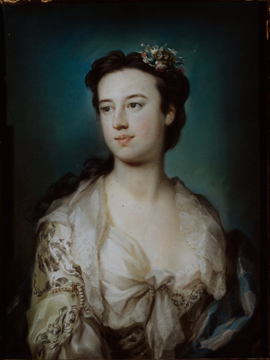 Portret Lady Dorothy Boyle, hrabiny Euston (pastel na papierze) autorstwa George Knapton