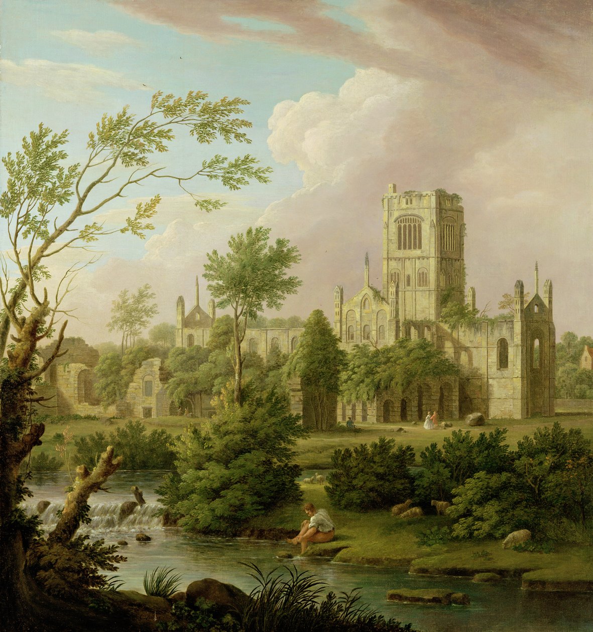 Opactwo Kirkstall, Yorkshire autorstwa George Lambert