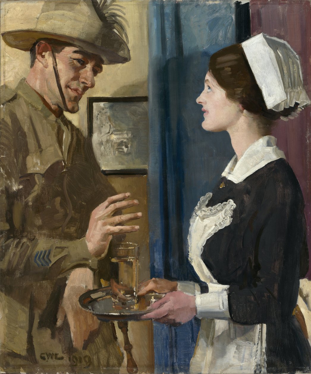 Żołnierz i pokojówka autorstwa George Lambert