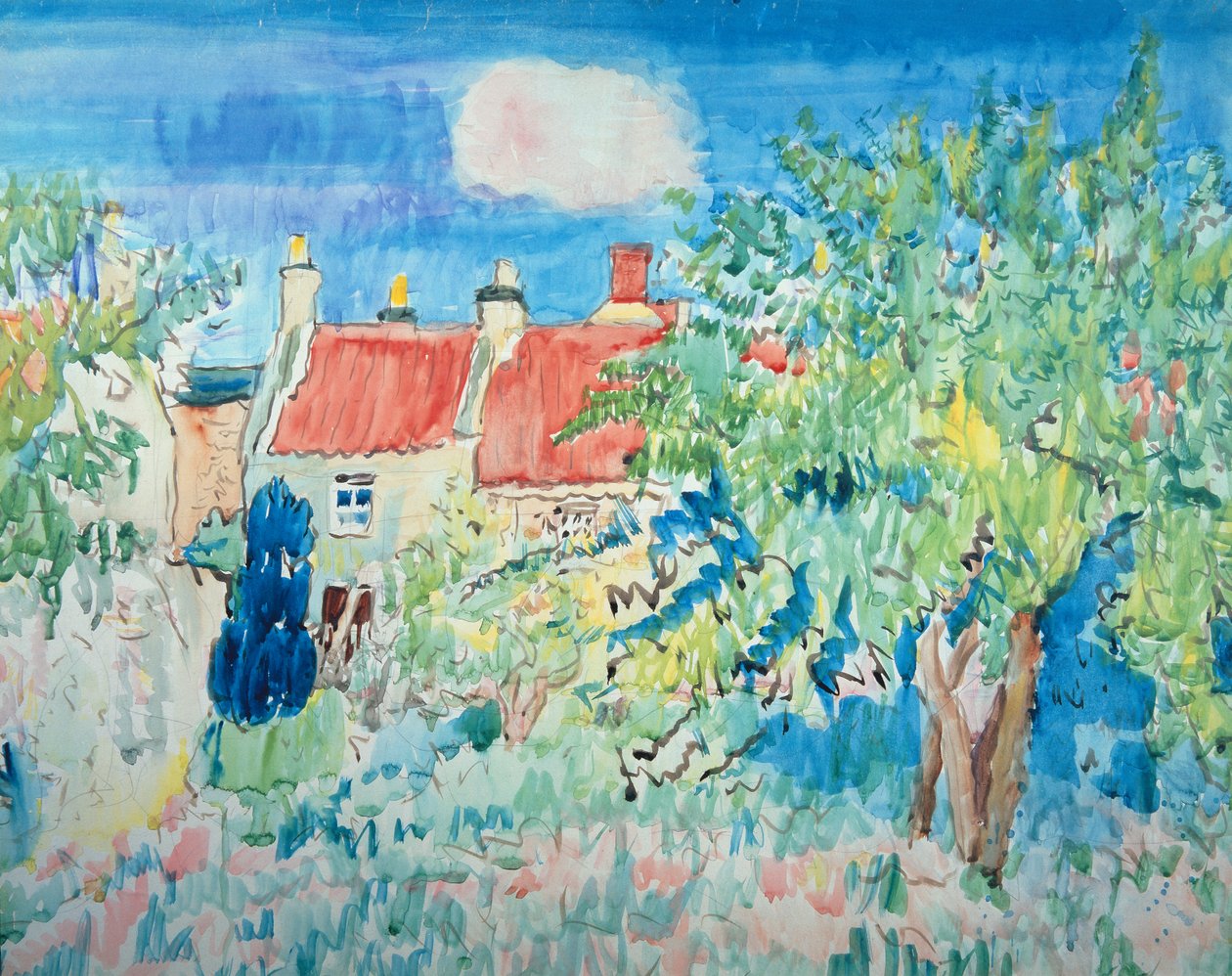 Słoneczny dzień, Ceres, Fife autorstwa George Leslie Hunter