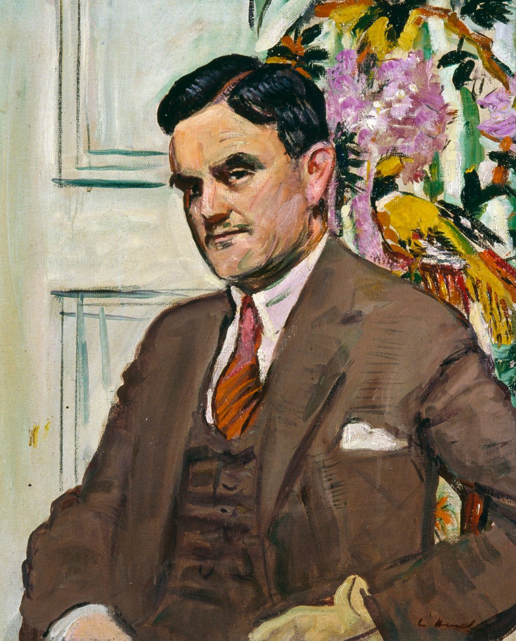Dr Tom J. Honeyman, dyrektor Glasgow Art Galleries 1939-54, ok. 1930 (olej na płótnie) autorstwa George Leslie Hunter