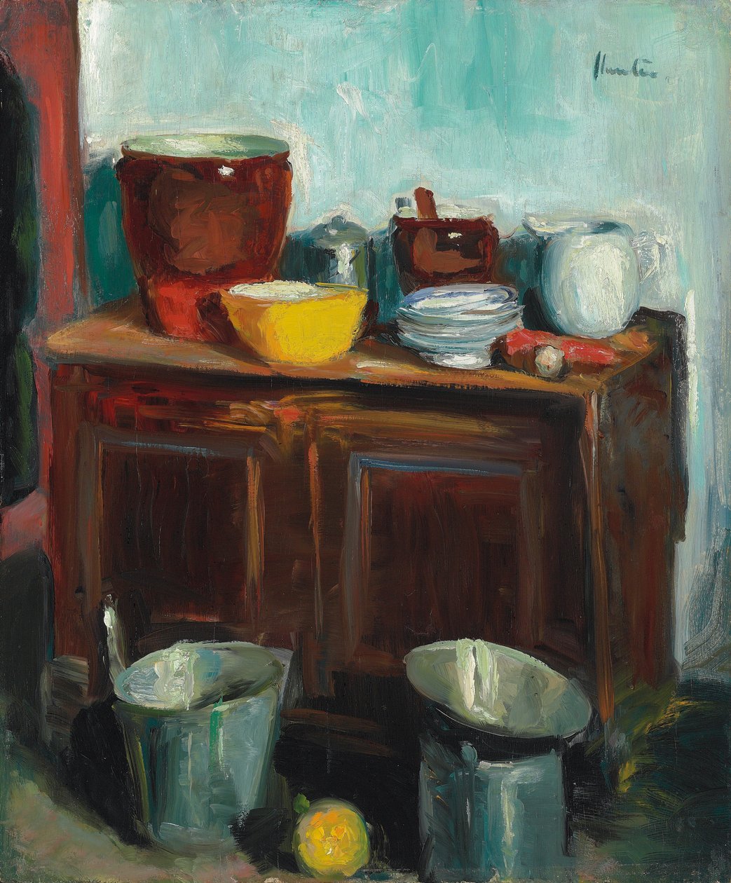 Przybory kuchenne, autorstwa George Leslie Hunter
