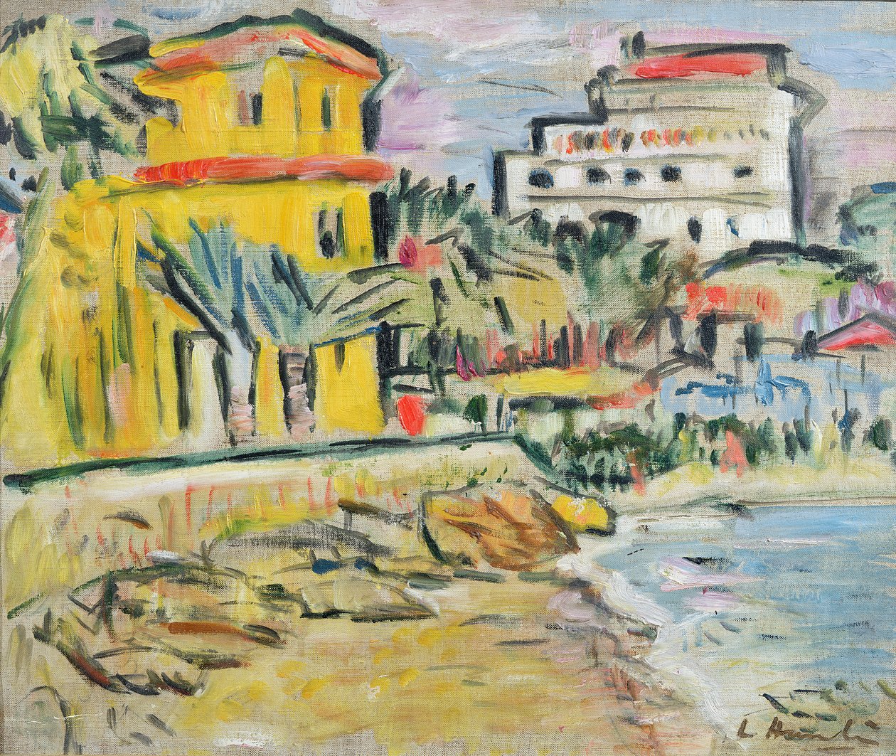 Śródziemnomorskie miasto autorstwa George Leslie Hunter