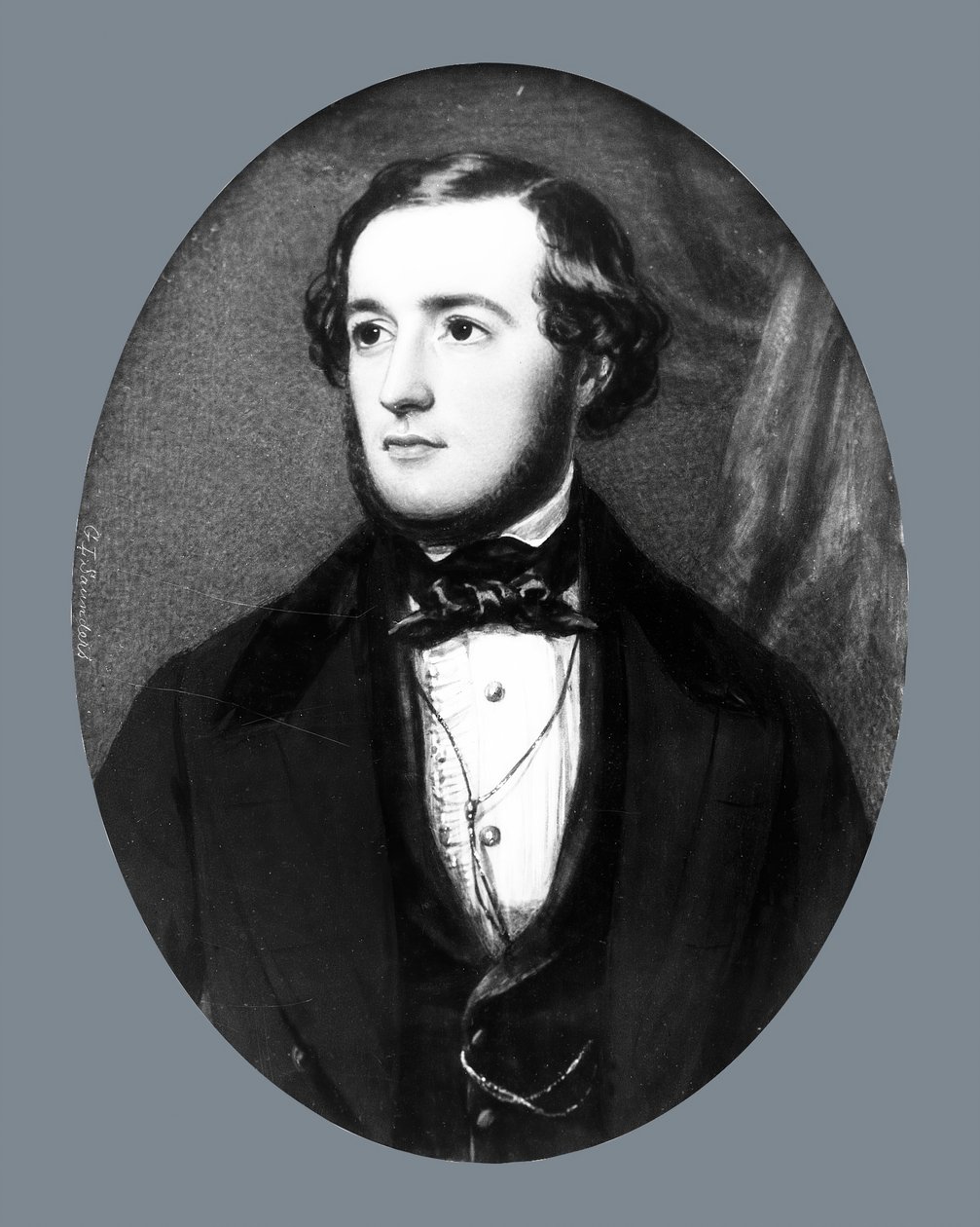 Portret dżentelmena, ca. 1845-1850. autorstwa George Lethbridge Saunders